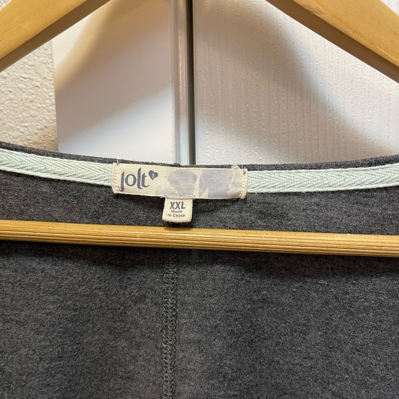 Jolt Grey/Blue/White Lace Long Sleeve Top - Picture 4 of 4